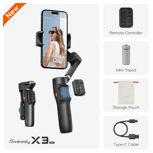 🎥Last Day Special Sale 39.99-hohem iSteady X3 SE Gimbal Stabilizer for iPhone