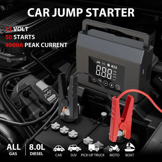 Last Day Special Sale $29.99-Jump Starter with Air Compressor