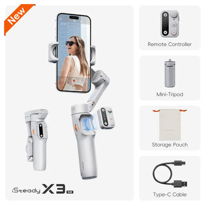 🎥Last Day Special Sale 39.99-hohem iSteady X3 SE Gimbal Stabilizer for iPhone